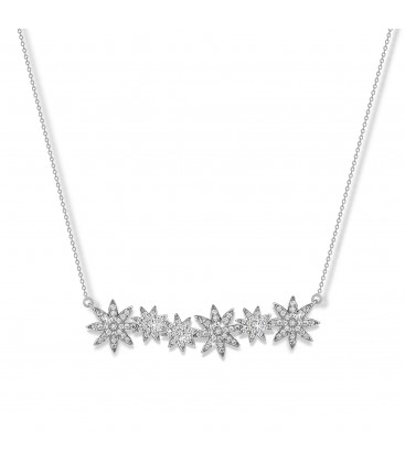 Vixi Nova Star Bar Necklace Silver