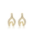 Penny Levi CZ Wishbone Jacket Earrings