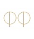 Emmanuel Gold Circle with bar Thread Through Earrings by Boho Betty