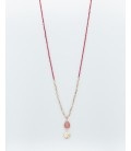 Mark Watson 'Amber' Necklace Raspberry Pink