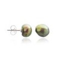 Green 7mm Freshwater Pearl Studs