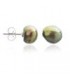 Green 7mm Freshwater Pearl Studs