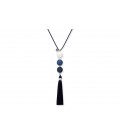 Boho Betty Asherah Tassel Blue Necklace