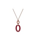 Boho Betty Elpis Horn, Red, Orange and Tan Necklace