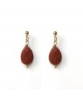 Bcharmd Swift Semi Precious Caramel Sandstone Earrings