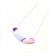 Jojo Blue Curve Necklace Purple Haze Silver