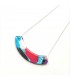 Jojo Blue Curve Winter Fuchsia Necklace