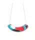 Jojo Blue Curve Winter Fuchsia Necklace