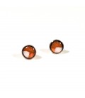 JoJo Blue Small Bronze Stud Earrings