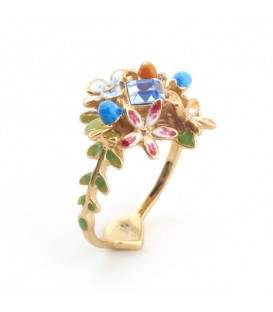 Bill Skinner Floral Crystal Ring