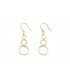 Boho Betty Lockwood 3 circle Earrings gold