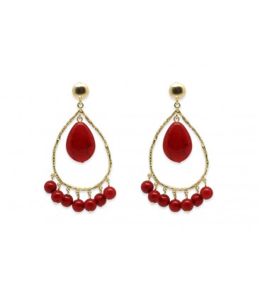 Boho Betty Coral Polka Hoop
