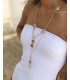 Bcharmd Daisy Seashell Necklace Gold