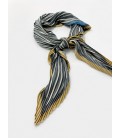 Linear Pleated Square Scarf