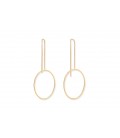 Boho Betty Emilia Gold Thread Through Hoop Earrings