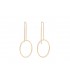 Boho Betty Emilia Gold Thread Through Hoop Earrings