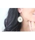 Boho Betty Sousta MOP Grey Beaded Earrings