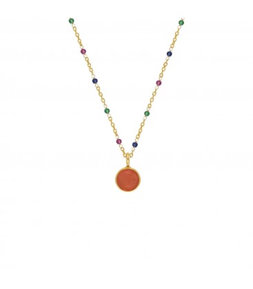 Mirabelle Fancy Rosary with Carnelian Cabochon