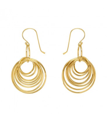 Mirabelle Gold Multi Hoop Earrings