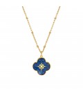 Mirabelle Petal Star Cross Enamel Medal Royal Blue