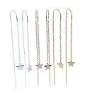 Finesse Falling Star Earrings, Silver, Gold, Rose Gold