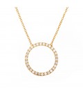 Lucky Eyes Circle of Life Necklace Gold