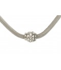 Silver Choker with Crystals