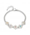 Opal Silver Plated Floral Bracelet