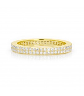 Lucky Eyes Double Band Eternity Ring
