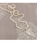 Lila Heart Necklace in Cream Pearl