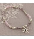 Rosa Bracelet in Pink Crystal with Dragonfly Charm