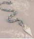 Lila Heart Necklace in Grey Jade & Crystal