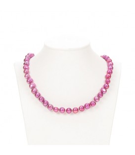 Potato Pearl Necklace Pink Berry