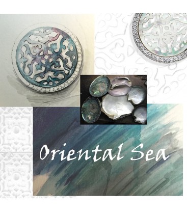 Oriental Sea white shell pendant