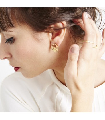 Rachel Jackson Hexagon Earrings