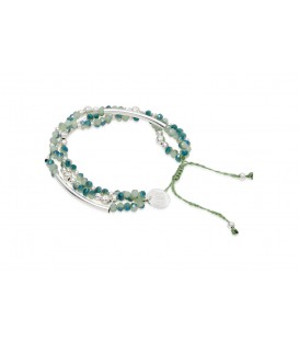 Boho Betty Kazoo 3 Strand Green Crystal Friendship Bracelet