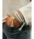 Boho Betty Orion Silver Leather 2 Wrap Bracelet
