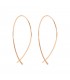 Boho Betty Bellucci Rose Gold Thread Through Earrings with Curved Bar